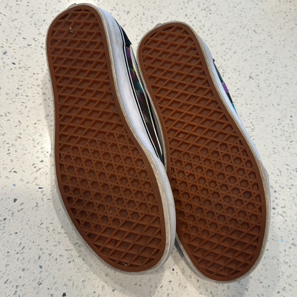 Vans Black and Multicolor Checkered Sneakers - Picture 3 of 5